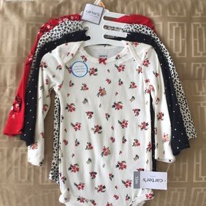 4 pack carters long sleeve onesie